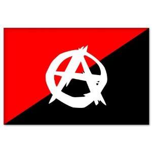 Anarchist Movement Anarchy flag car bumper sticker decal 5 x 3