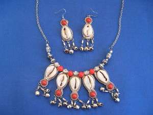African Jewelry MOROCCAN STYLE COWRIE Necklace A  