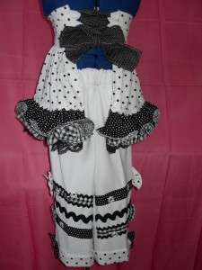 GIRLS PAGEANT BLACK AND WHITE SPORTSWEAR OR SPECIAL OCCASSION STUNNING 