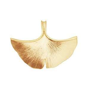 Ezel Findings Gold (plated) Ginkgo Leaf 40x30mm Charms 