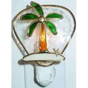  Palm Tree Island Stained Glass Night Light Everything 