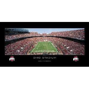   College Football Aerial Panoramic Print by Rick Anderson Sports
