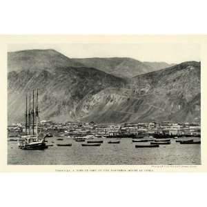   Tocopilla Desert Chile Andes Mountains Port   Original Halftone Print