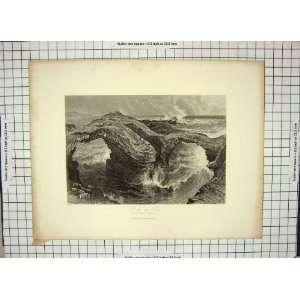  ROCKS ROSS KILKEE IRELAND SEA ENGRAVING HINSHEL FENN