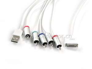 RCA USB TV/AV Composite Audio Cable For iPad iPhone4  