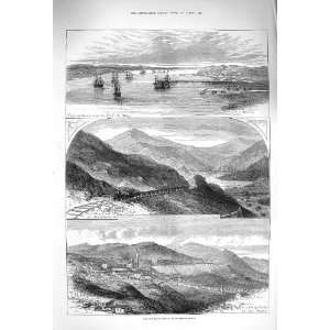  1875 Rio Tinto Mines Spain Huelya Railway Mountains
