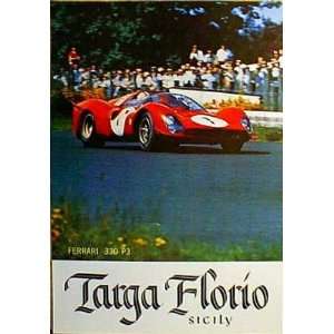  Vintage Racing Poster   69 Ferrari 330 P3 Targa Florio 