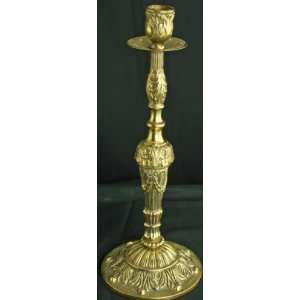  Vintage French Brass Rococo Candlestick Candleholder