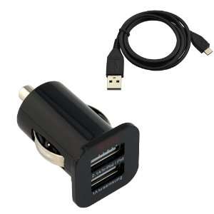  EZOPower Black High Output Dual USB Car Charger (1A/2.1A 