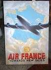 AIR FRANCE Airplane Oil Canvas Original