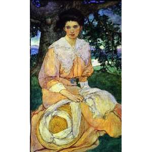 8x11 Inches Poster.Lady Under a Tree. Decor with Unusual images 