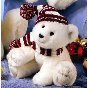 RUSS Christmas Plush 9.5 Peppermint Baby Polar Bear 