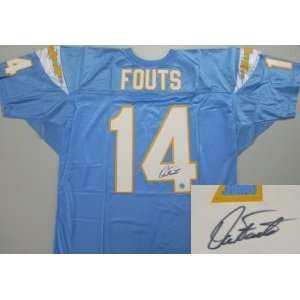 Autographed Dan Fouts Uniform   Blue 