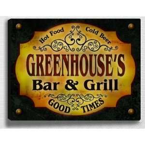  Greenhouses Bar & Grill 14 x 11 Collectible Stretched 