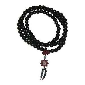  Traditional Mala Beads   Large 14mm carved beads   Black 