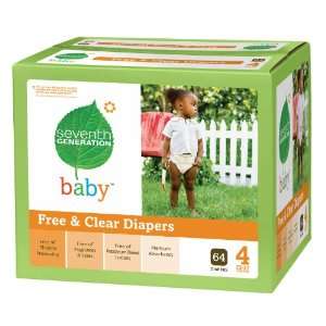  Baby Diapers Chlorine Free Stage 4 (22 37 lbs.) 64 count 