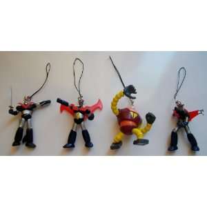  4 Mazinger & Characters Hard Rubber Figure Mascot Cell 