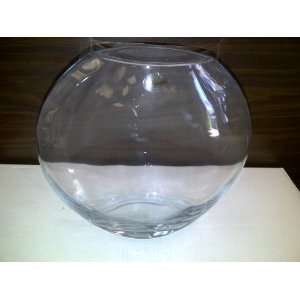  TBC Unique Oval Clear Glass Flat Vase 9 X 10 Beautifyl 
