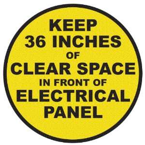  Warehouse Safety Signage Sign, Keep 36 Inches of Clear Space 
