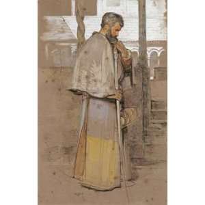  A Neapolitan Monk by John frederick Lewis 14.00X22.00. Art 
