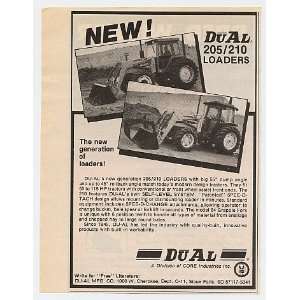  1983 DU AL DUAL 205 & 210 Front End Loader Loaders Print 