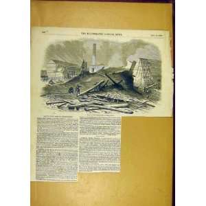   Fire Ruins Bermondsey Brigade Victorian History 1850