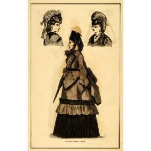 Walking Dress Hat Victorian Fashion Bustle Frame Accessories Clothing 