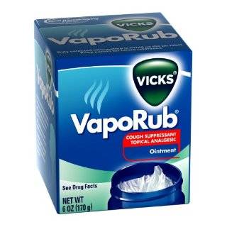 Vicks Vaporub Cough Suppressant Topical Analgesic Ointment 6 Oz (Pack 