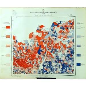   1929 Colour Map Italy Statistics Deaths Verona Vicenza