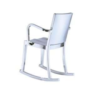 Hudson Rocking Chair with Arms Emeco Finish Brushed Aluminum, Seat 