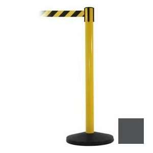  Yellow Post Safety Barrier, 7.5ft, Grey Belt Everything 
