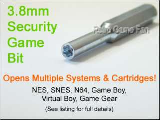 8mm Game Bit Tool Open Nintendo NES SNES N64 Game Boy Virtual Gear 