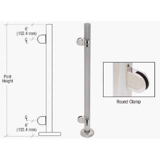 CRL 36 Brushed Stainless Steel Round Glass Clamp 90 Degree Corner 
