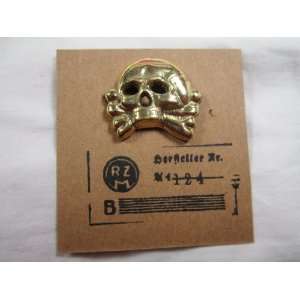 German Nazi SS SA badge Gold medal insignia w RZM card Totenkopf Skull 