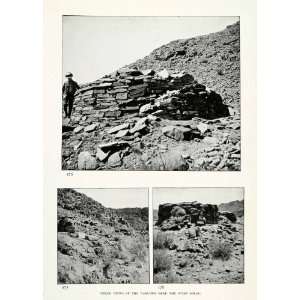   Egypt Archeology Ancient Geology Rocks   Original Halftone Print Home