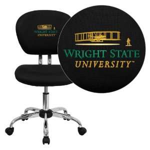  Wright State University Embroidered Black Mesh Task Chair 