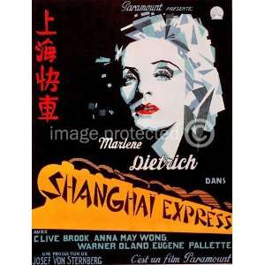  Shanghai Express Vintage Marlene Dietrich Movie Poster 