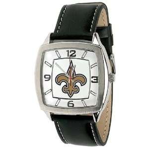   Orleans Saints Mens Retro Style Watch Leather Band