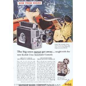    1959 Kodak Cine Automatic Fishing Boat Vintage Ad 