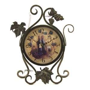    Vintage grapevine & wine castiron clock[2088]
