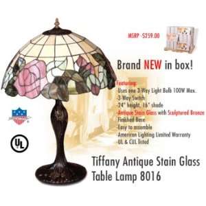   Lighting 8016 Tiffany Antique Stain Glass Table Lamp