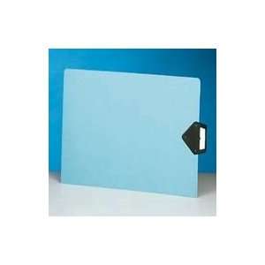   Center Position Blank Metal Tabs, Blue, Legal, 50/Bx