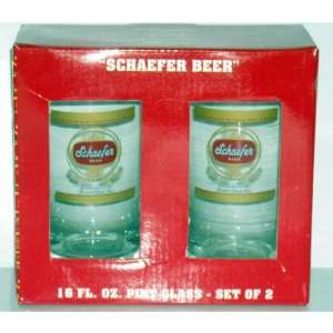  Schaefer Beer 16 ounce Pint Glass set Case Pack 16 
