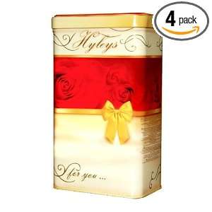 Hyleys Tea Loose Black Tea, 4.4 Ounce Gift Tin (Pack of 4)  