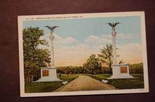 Two Columns, Valley Forge, PA. Old Vintage Postcard  