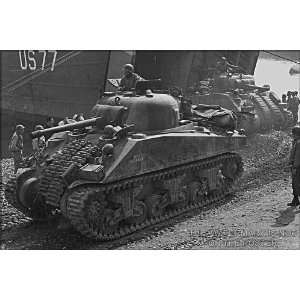  Sherman Tanks Land at Anzio   24x36 Poster Everything 