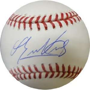  Eduardo Nunez signed Official Major League Baseball smudge 