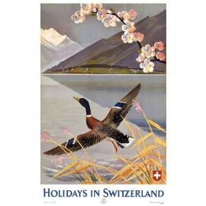  Holiday in Switzerland Travel Poster in Plastic Cover 