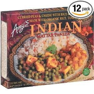 Amys Indian Mattar Paneer, Gluten Free, Organic, 10 Ounce Boxes (Pack 