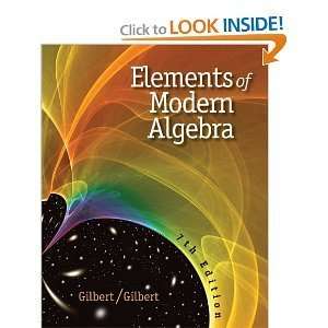   of Modern Algebra 7th (Seventh) Edition byGilbert Gilbert Books